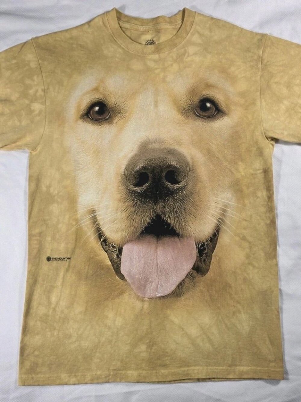 The Mountain Adult Golden Retriever Yellow Lab Short Sleeve T-Shirt Size M EUC